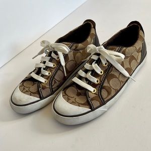 Coach Barrett Signature Khaki/Mahogany Sneakers